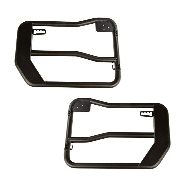 Rugged Ridge Tube Doors Kit, Front, Textured Black, Mirrors; 18-18 Jeep Wrangler JL 11509.15 Photo - Primary