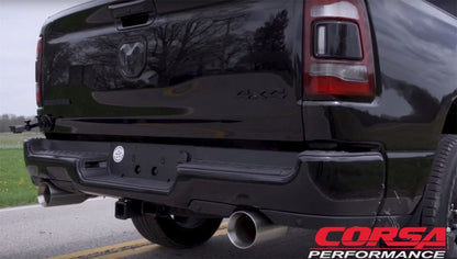 Corsa 2019 Ram 1500 5.7L Crew Cab w/ 57in or 76in Bed Cat-Back Dual Rr Exit 5in Satin Polished Tips 21035 21035 Photo - Mounted