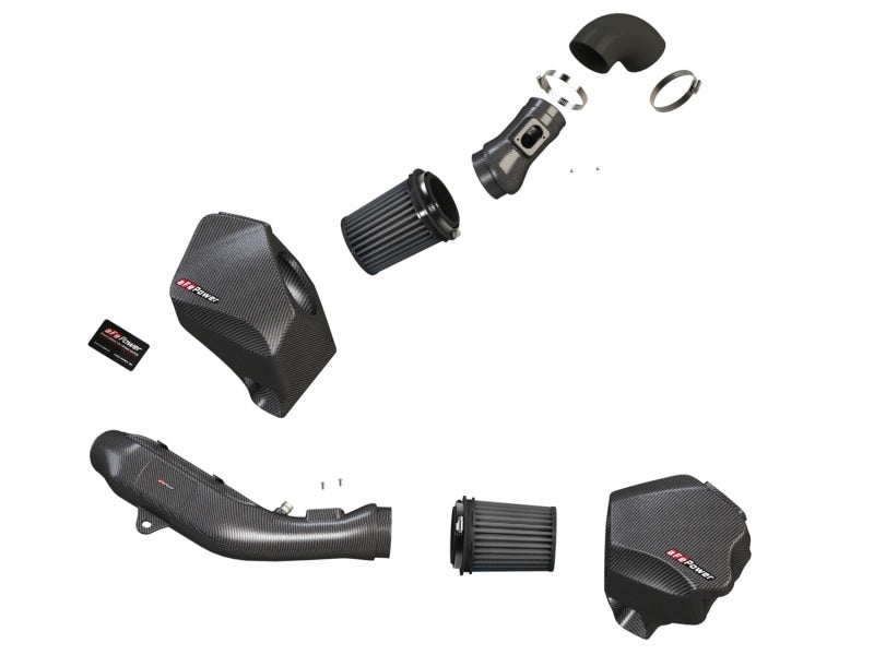 aFe Cold Air Intake System w/ PRO DRY S Black Series Momentum Carbon Fiber 51-76305-CF Photo - Unmounted