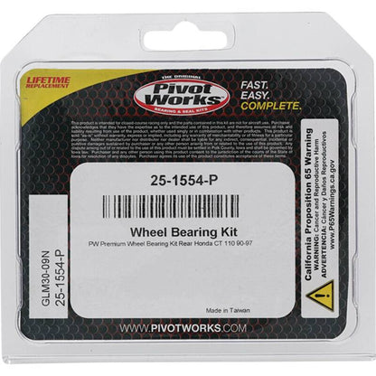 Pivot Works Honda Wheel Bearing Kit Premium Bearings 25-1554-P 25-1554-P Photo - Primary