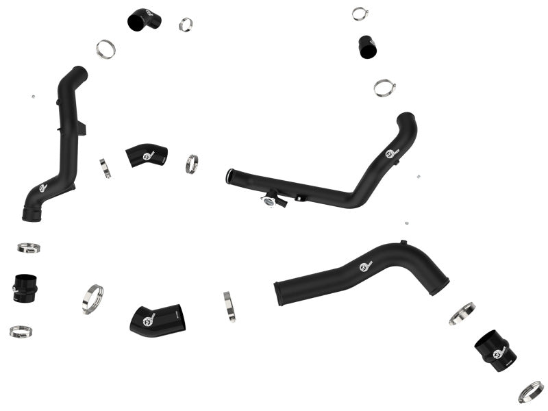 aFe 20-23 Ford Explorer ST V6 3.0L (tt) BladeRunner Aluminum Hot and Cold Charge Pipe Kit - Black 46-20654-B 46-20654-B Photo - Unmounted