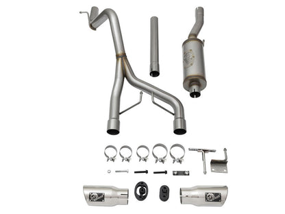 aFe  POWER 49-48056P Rebel Series 2-1/2" 409 SS Cat-Back Exhaust System 49-48056-P Photo - Unmounted