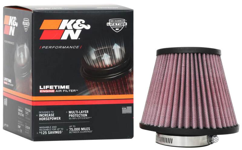 K&N Engineering K&N Universal Clamp-On Air Filter 2-3/8in. FLG / 5-3/16in. B / 3-1/2in. T X 4-11/32in. H RU-8490 RU-8490 Photo - out of package