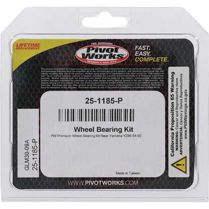Pivot Works Yamaha Wheel Bearing Kit Premium Bearings 25-1185-P 25-1185-P Photo - Primary