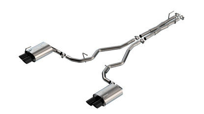 Borla 19-22 Ford Explorer 3.0L V6 AT AWD 4DR 2.25in ATAK Catback Exhaust - Black Chrome Tip 140894BC 140894BC Photo - Primary