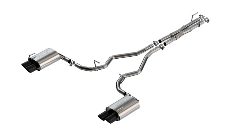 Borla 19-22 Ford Explorer 3.0L V6 AT AWD 4DR 2.25in ATAK Catback Exhaust - Black Chrome Tip 140894BC 140894BC Photo - Primary