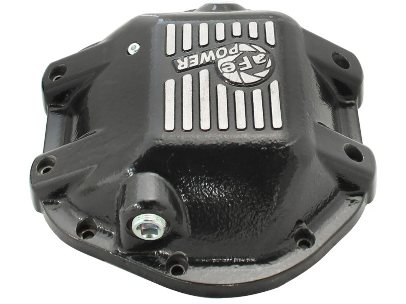 aFe Pro Series Rear Differential Cover Black w/ Machined Fins: Jeep 97-16 46-70162 Photo - Unmounted