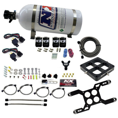 Nitrous Express Dominator Dual Stage Billet Crossbar Nitrous Kit (50-300 & 100-500HP) w/10lb Bottle 66047-10 66047-10 Photo - Primary