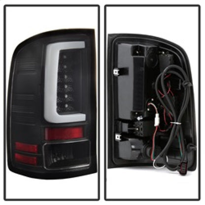 Spyder 07-13 GMC Sierra 1500 V2 Light Bar LED Tail Lights - Black (ALT-YD-GS07V2-LBLED-BK) 5084743 5084743 Photo - Unmounted