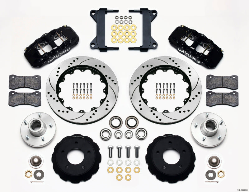 Wilwood Aero6 Front Hub Kit,14.00,Drilled Chevy C-10 60-87 CPP Drop Spindle 140-13692-D Photo - Primary