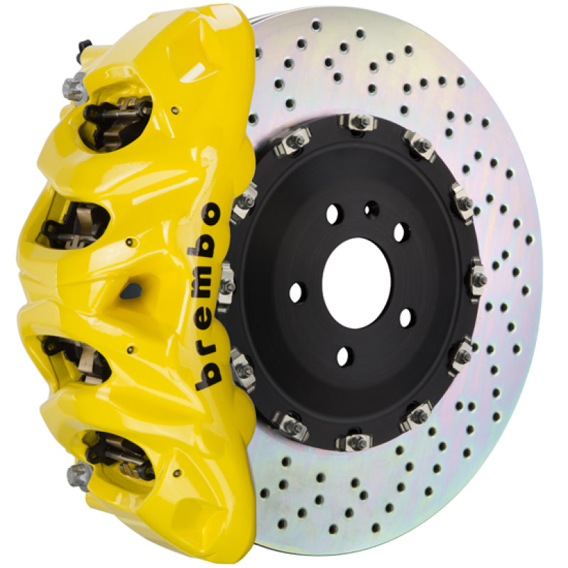 Brembo 18+ Atlas Front GT BBK 8 Piston Cast 412x38 2pc Rotor Drilled- Yellow 1Q1.9620A5