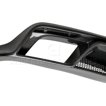 Anderson Composites 15-16 Ford Mustang R-Style Carbon Fiber Rear Valance (for Quad Tip Exhaust) AC-RL15FDMU-GR AC-RL15FDMU-GR User 4