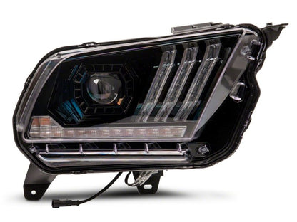 Raxiom 10-12 Ford Mustang LED Projector Headlights SEQL Turn Signals- Blk Housing (Clear Lens) 426685 426685 Photo - Close Up