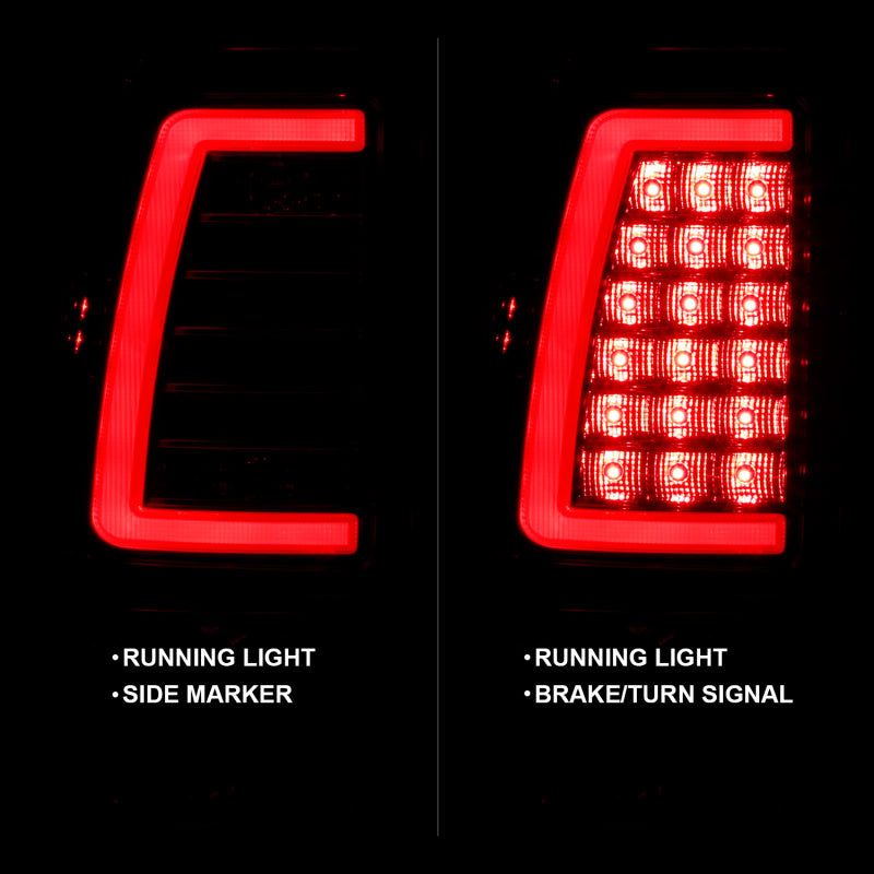 ANZO 1999-2002 Chevy Silverado 1500 LED Taillights Plank Style Chrome With Red/Clear Lens 311332 311332 Photo - Unmounted