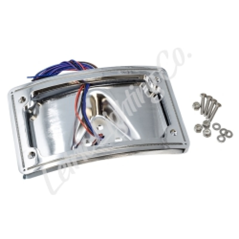 Letric Lighting 99-03 Sportster Perfect Plate Light Chrome Curved License Plate Frame LLC-CPPL-C1 LLC-CPPL-C1 Photo - Primary