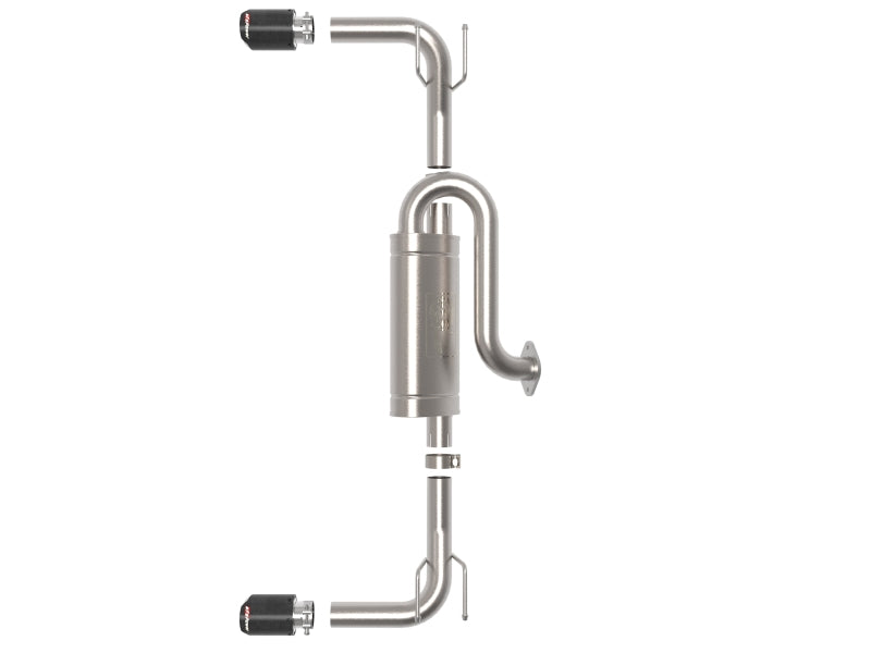aFe 19-22 Mazda 3 L4 2.5L Takeda 3in to 2-1/2in 304 SS Axle-Back Exhaust w/ Carbon Fiber Tip 49-37023-C 49-37023-C Photo - Unmounted