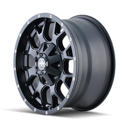 Mayhem 8015 Warrior 17x9 / 6x135 BP / -12mm Offset / 106mm Hub Matte Black Wheel 8015-7937MB 8015-7937MB Photo - Primary