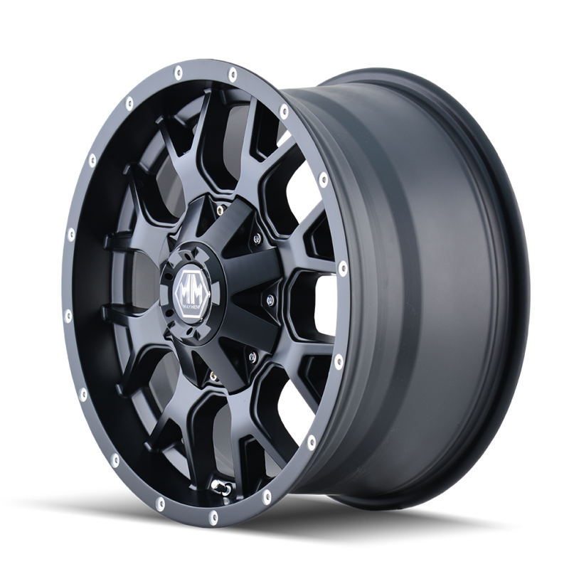Mayhem 8015 Warrior 20x9 / 6x135 BP / 0mm Offset / 106mm Hub Matte Black Wheel 8015-2937MB 8015-2937MB Photo - Primary