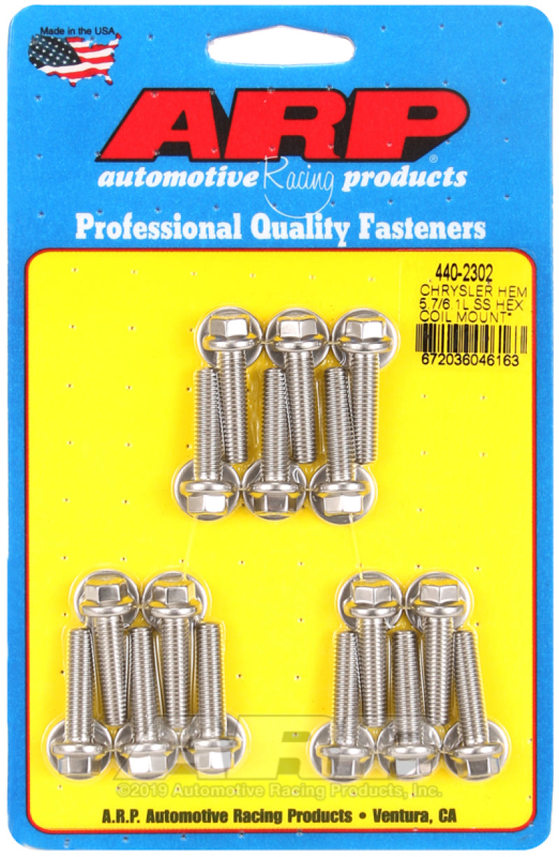 ARP Chrysler hemi 5.7/6.1L SS Hex Coil Mount Bolt Kit 440-2302 Photo - Primary