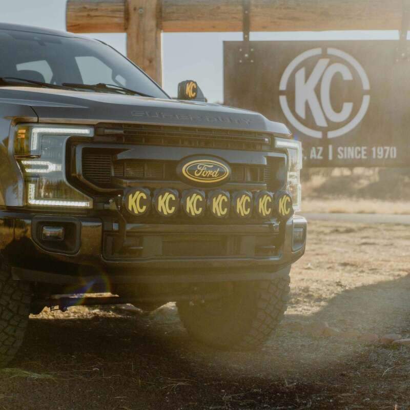 KC HiLiTES 2017+ Ford Super Duty Gravity LED Pro6 7-Light Bar Kit - Front Bumper 91346 91346 Photo - lifestyle view