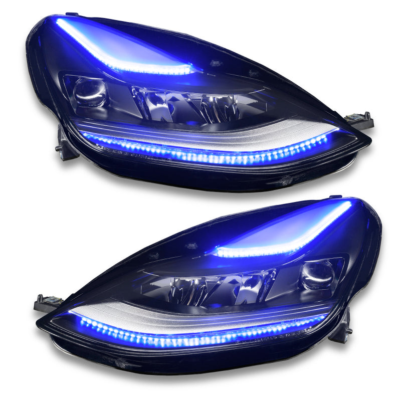 ORACLE Lighting Oracle 2021+ Tesla Model 3 Dynamic ColorSHIFT  Headlight DRL Upgrade Kit 1473-332 1473-332 Photo - Mounted