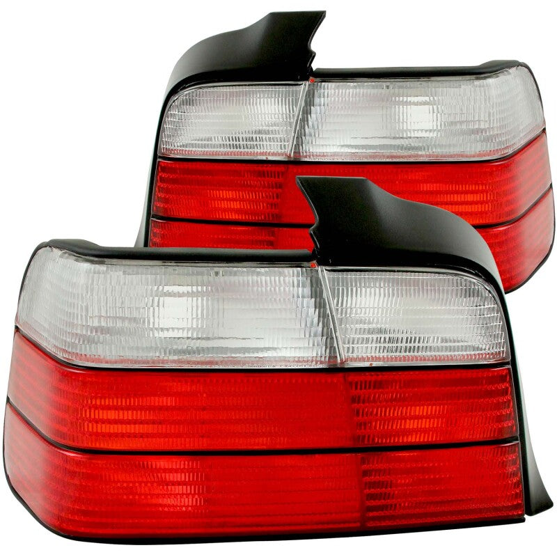 Anzo 1992-1998 BMW 3 Series E36 Taillights Red/Clear 221216 Photo - Primary