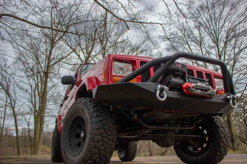 Fishbone Offroad Cherokee XJ Front Winch Bumper W/Grille Guard Bullhead Steel - Blk Txtrd Pwdrcoat FB22060 FB22060 Photo - out of package