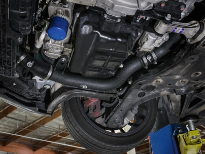 aFe 22-23 Hyundai Kona N L4 2.0L (t) BladeRunner Aluminum Hot and Cold Charge Pipe Kit - Black 46-20624-B 46-20624-B Photo - Mounted