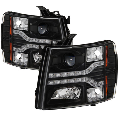 Spyder Chevy Silverado 1500 07-13 V2 Projector Headlights - LED DRL - Black PRO-YD-CS07V2-DRL-BK 5083524 5083524 Photo - Primary