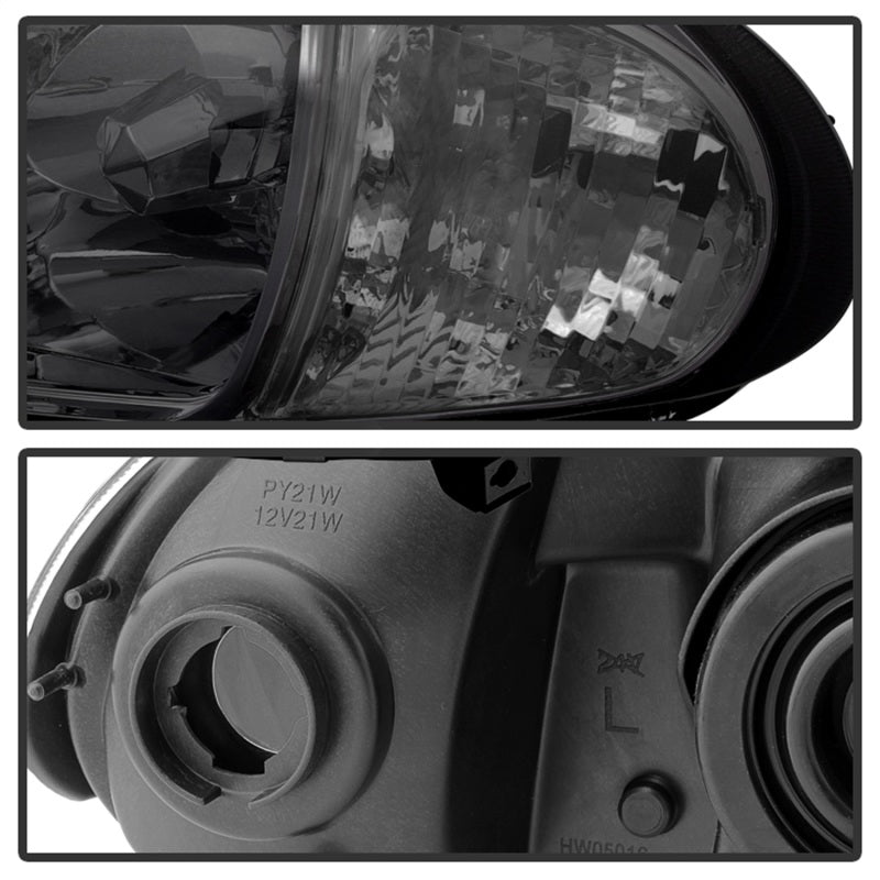 SPYDER Xtune Honda Del Sol 93-97 1Pc Crystal Headlights Smoke HD-ON-HDEL93-1P-SM 5013439 5013439 Photo - Unmounted