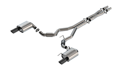 Borla 2024 Ford Mustang GT 5.0L V8 w/o Active Exhaust S-Type Cat-Back Exhaust System - Black Chrome 140960BC 140960BC Photo - Primary