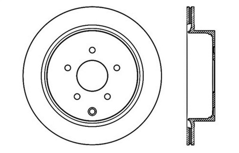 StopTech Sport Cross Drilled Brake Rotor; Rear Right 128.42078R Photo - Primary