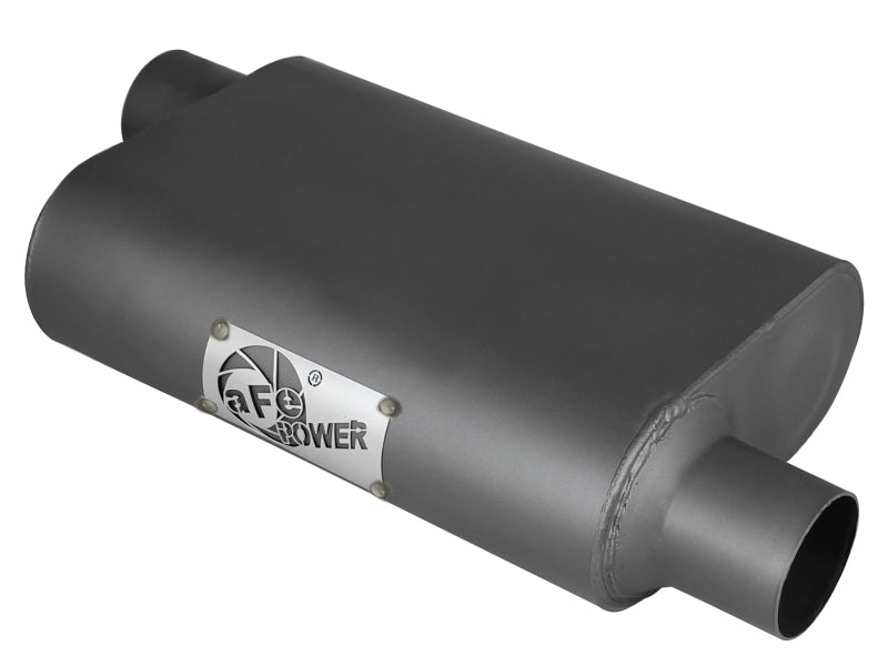 aFe Scorpion Aluminized Steel Muffler: 2-1/2" In/Out, 4"H x 10"W x 13"L Of 49M00003 Photo - Primary