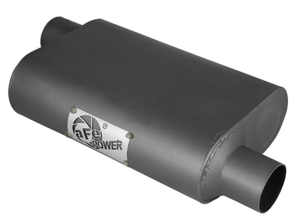 aFe Scorpion Aluminized Steel Muffler: 2-1/2" In/Out, 4"H x 10"W x 13"L Of 49M00003 Photo - Primary