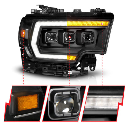 ANZO 19-24 RAM 2500/3500 Z-Series Full LED Proj Headlights DRL/Init/SeqSig - Pass. Side ONLY 111601X-R 111601X-R User 1