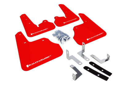 Rally Armor 2012+ Impreza 4D/5D Red Mud flap White logo MF22-UR-RD/WH Photo - Primary