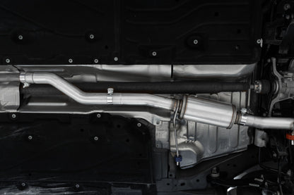 MBRP 2022+ Ford Maverick Aluminized Steel 4in OD Tip Single Side Exit 3in Cat Back Exhaust S5267AL S5267AL Photo - Mounted