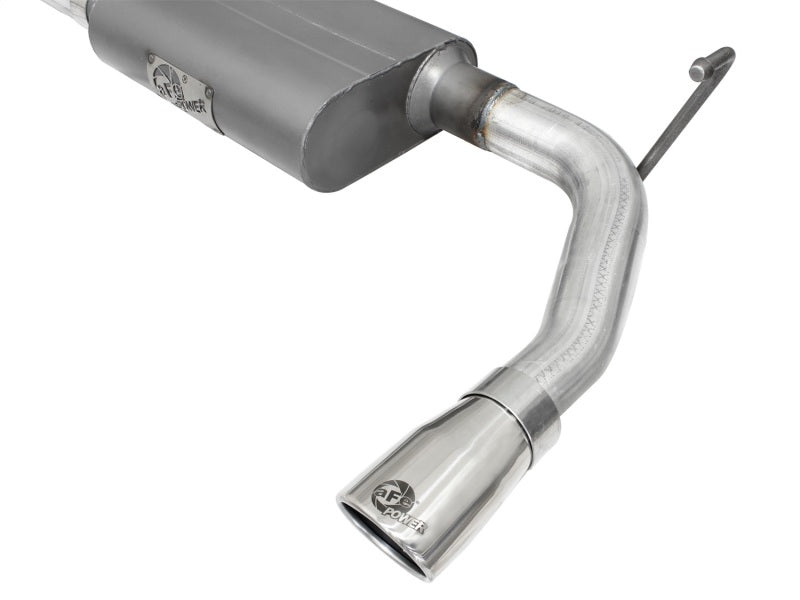 aFe Scorpion 2-1/2in Aluminized Steel Axle-Back Exhaust System w/Polished 49-08047-P Photo - Unmounted