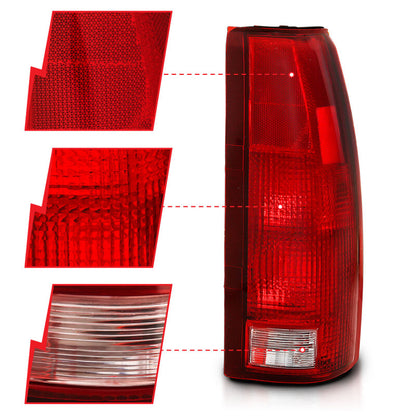 ANZO 1988-1999 Chevy C1500 Taillight Red/Clear Lens (OE Replacement) 311301 311301 User 1