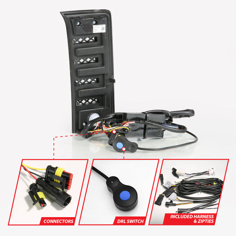 ANZO 22-24 Toyota Tundra (w/Factory LED Refl. & OE Bumper) Z-Series Full LED DRL Vent Lights - Pair 511089X 511089X User 1