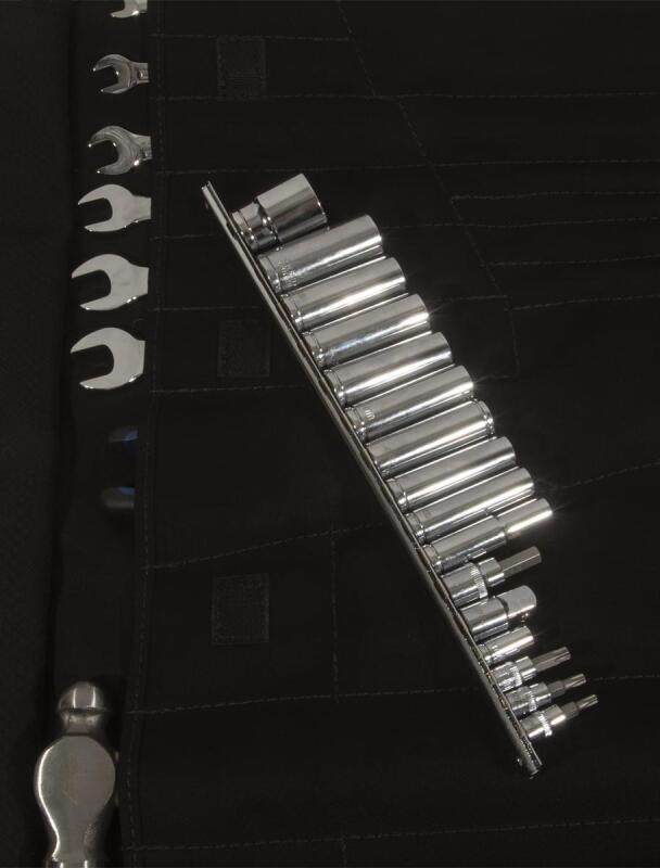 PRP Seats PRP 35pc Can-Am Roll Up Tool bag Tool kit - Black E112 E112 Photo - Close Up