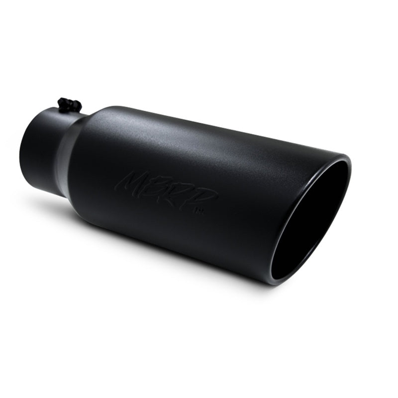 MBRP Universal Tip 7in O.D. Rolled End 5in inlet 18in length Black T5127BLK Photo - Primary