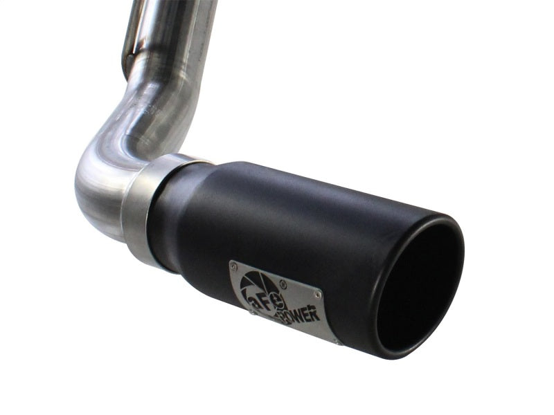 aFe MACH Force-Xp 3in Stainless Steel Cat-Back Exhaust System w/Black Tip: 49-44038-B Photo - Unmounted