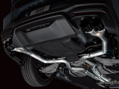 AWE Tuning AWE 2024 Ford Mustang GT Fastback S650 RWD Track Edition Catback Exhaust w/ Quad Diamond Black Tips 3020-43650 3020-43650 Photo - Mounted