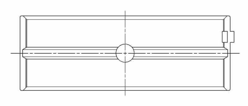 ACL Chevrolet V8 396/402/427/454 Race Series 10 Oversize Main Bearing Set - CT-1 Coated 5M829HC-10 5M829HC-10 Technical Drawing