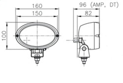 Hella Worklight 1Ga H15161001 H15161001 Technical Drawing