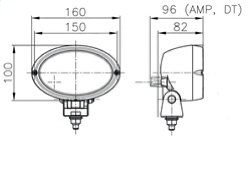 Hella Worklight 1Ga H15161001 H15161001 Technical Drawing