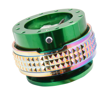 NRG Quick Release Kit - Pyramid Edition - Green Body / Neochrome Pyramid Ring SRK-210GN/MC SRK-210GN/MC Photo - Primary