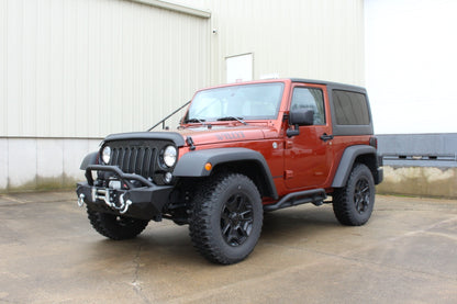 Fishbone Offroad 07-18 Jeep JK 2 Door Wrangler JK Steel Rock Sliders - Blk Textured Powdercoat FB23008 FB23008 Photo - out of package