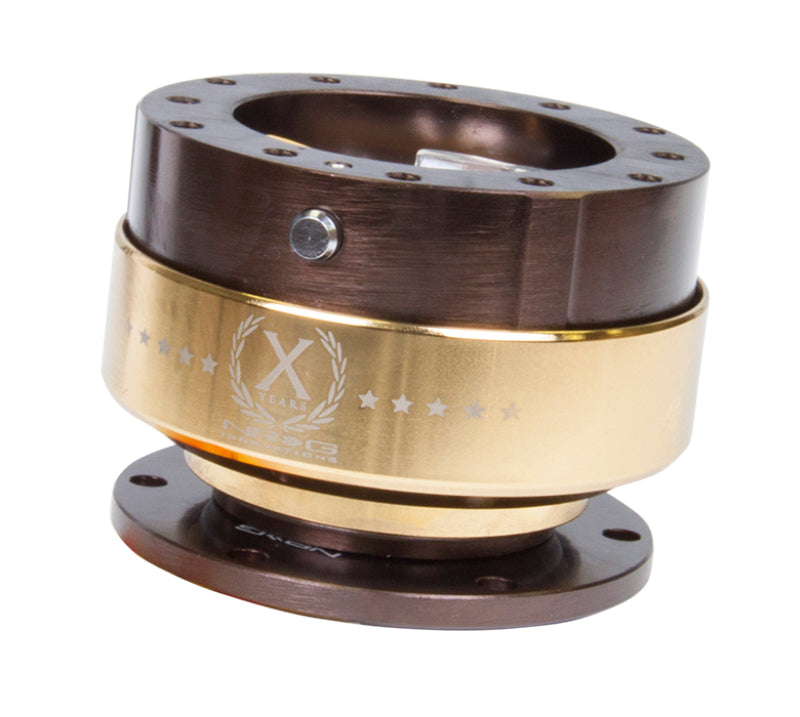NRG Quick Release Kit Gen 2.0 Brown Body with Gold Ring SRK-200BR-CG Photo - Primary